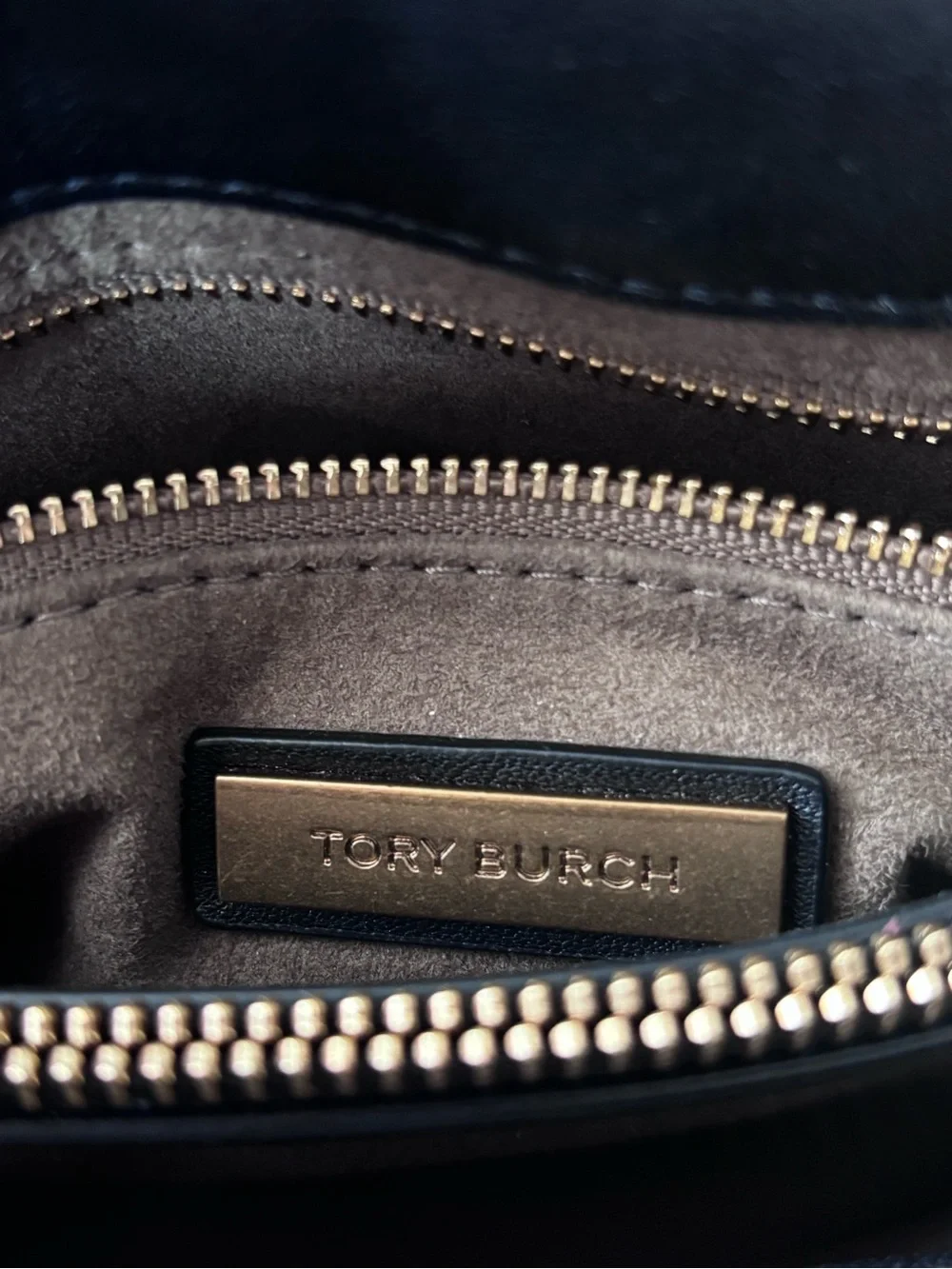 Tory Burch Kira Small Black Leather Single Top Handle Quilted Satchel Handbag